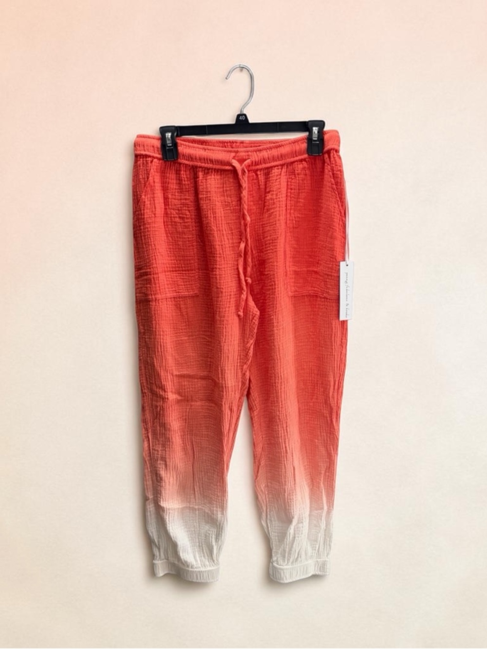 Young Fabulous & Broke Gauze Jogger Pants Coverup Beach Lounge Medium Womens